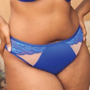 NEW Sculptresse by Panache Josephine High Leg Brief Panty 10852 Cobalt Latte